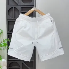 夏季薄款男士休闲短裤子宽松抽绳速干运动五分裤男款韩版百搭透气